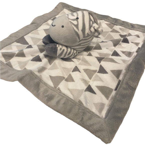 Lullaby Lane Zebra Lovey Neutral Soothing Blanket - Picture 4 of 5